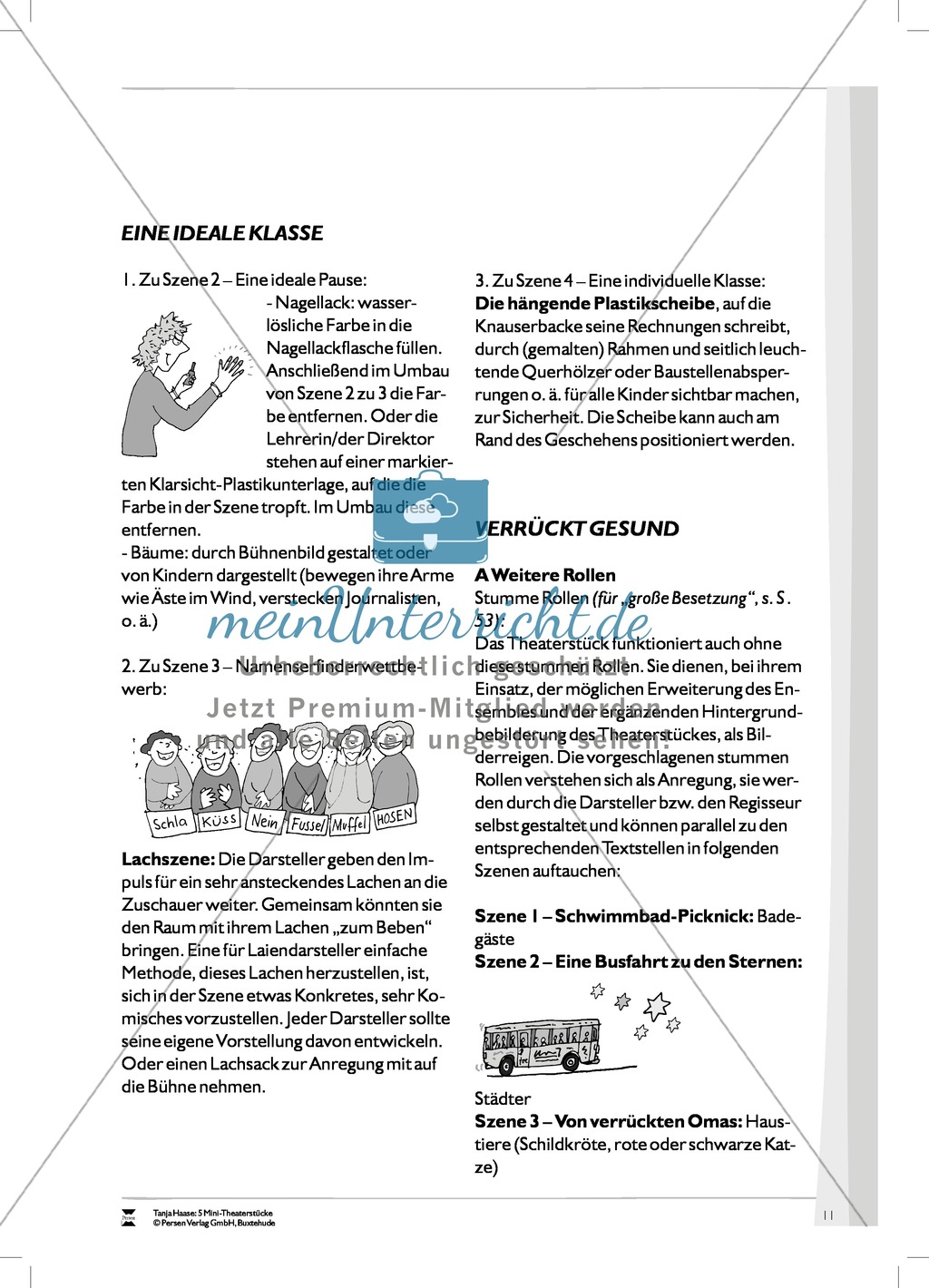 Verrückt gesund: Inhalt, Inszenierungsanweisungen, Programmzettel zum Theaterstück Preview 2