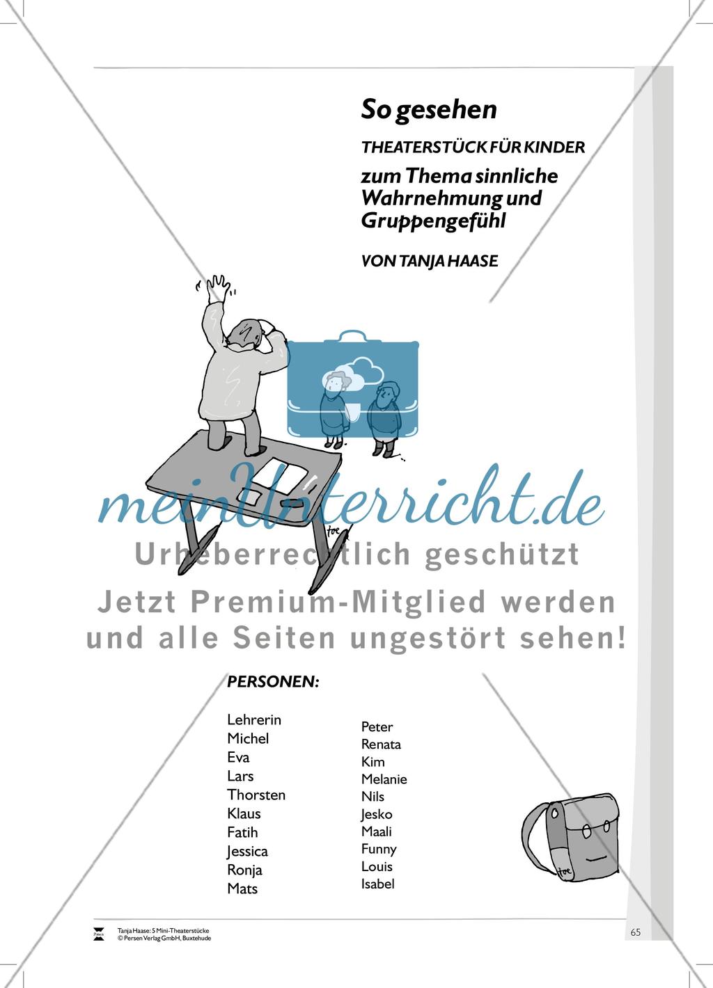 So gesehen: Mini-Theaterstück (Thema Sinnliche Wahrnehmung und Gruppengefühl) Preview 1