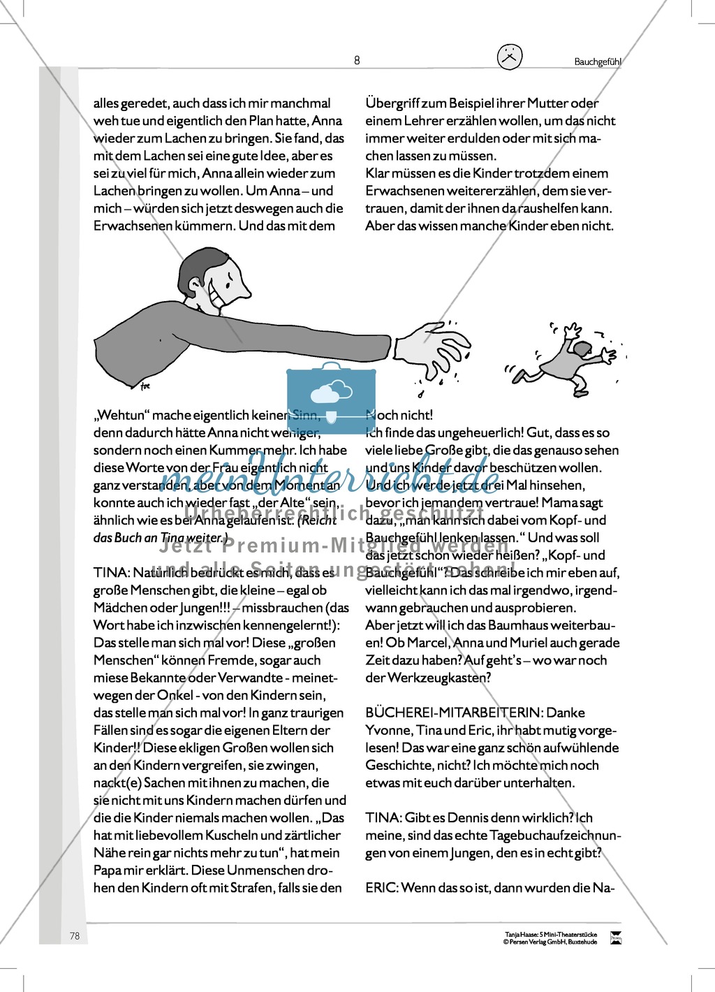 Bauchgefühl: Mini-Theaterstück (Szenische Lesung, Thema Missbrauch und Instinkt) Preview 8