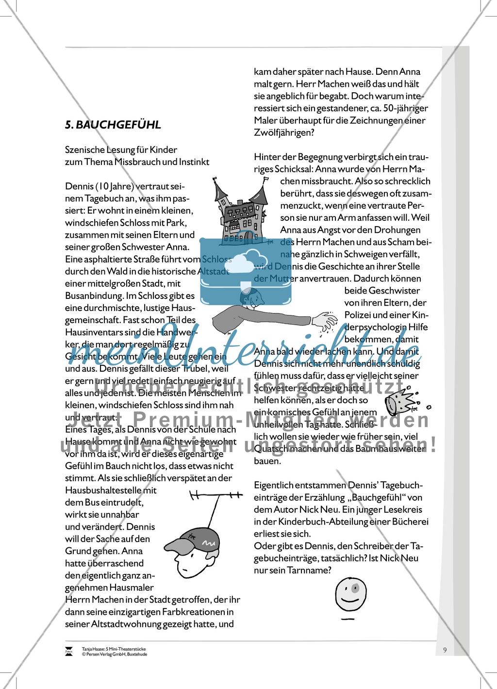 Bauchgefühl: Mini-Theaterstück und Arbeitsmaterial Preview 1