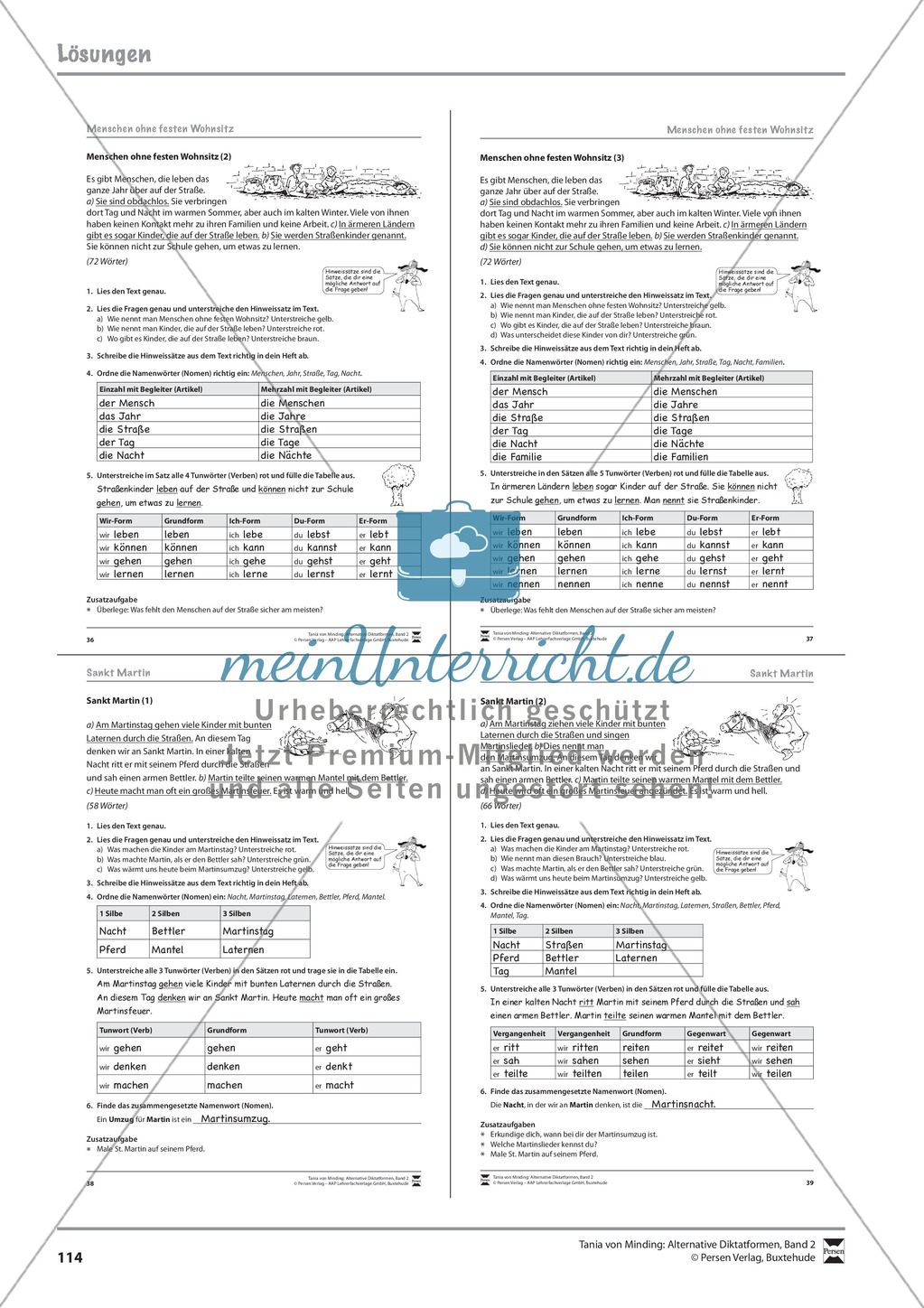 Alternative Diktatformen: "Rechtschreibearbeit - Obdachlose - Differenzierungsstufe 2" - Lesetext + Aufgaben + Lösungen Preview 5