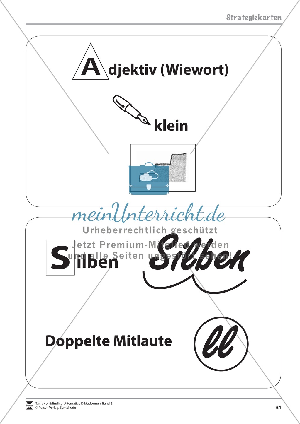Alternative Diktatformen: "Das kommentierte Diktat - Rechtschreiberegeln verbalisieren" - Strategiekarten + Fehlersätze + Fehleranalyse Preview 3