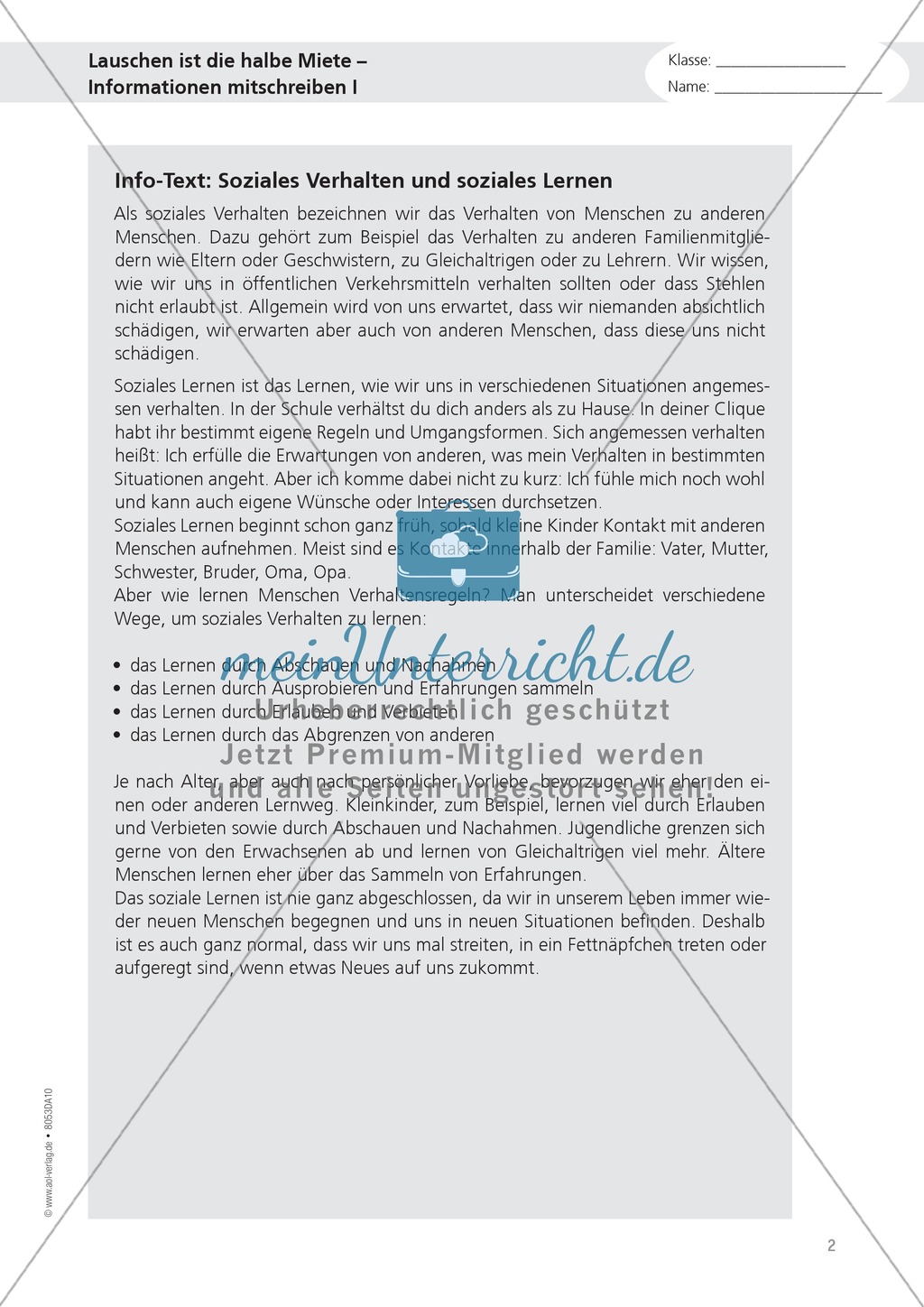 Alltagskompetenzen: "Notizen schreiben" - Infotext + Aufgaben + Lösungen Preview 2