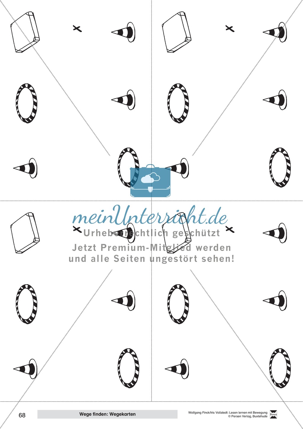 Lesen lernen mit Bewegung: "Wortebene" - Anleitungen + Aufgaben + Material Preview 12