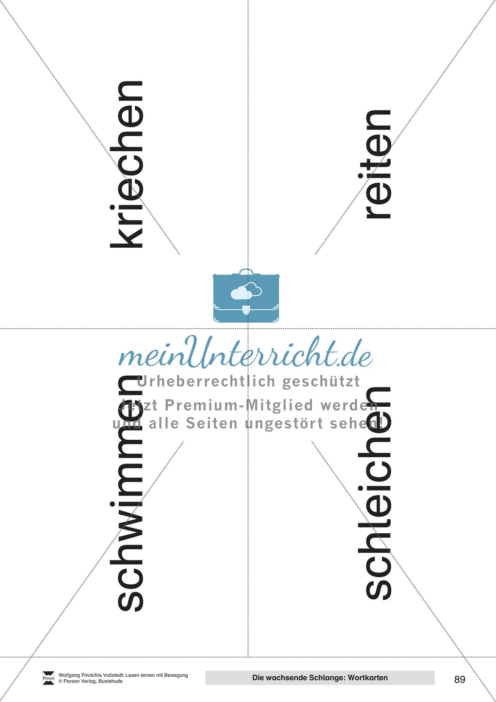 Lesen lernen mit Bewegung: "Wortebene" - Anleitungen + Aufgaben + Material Preview 33