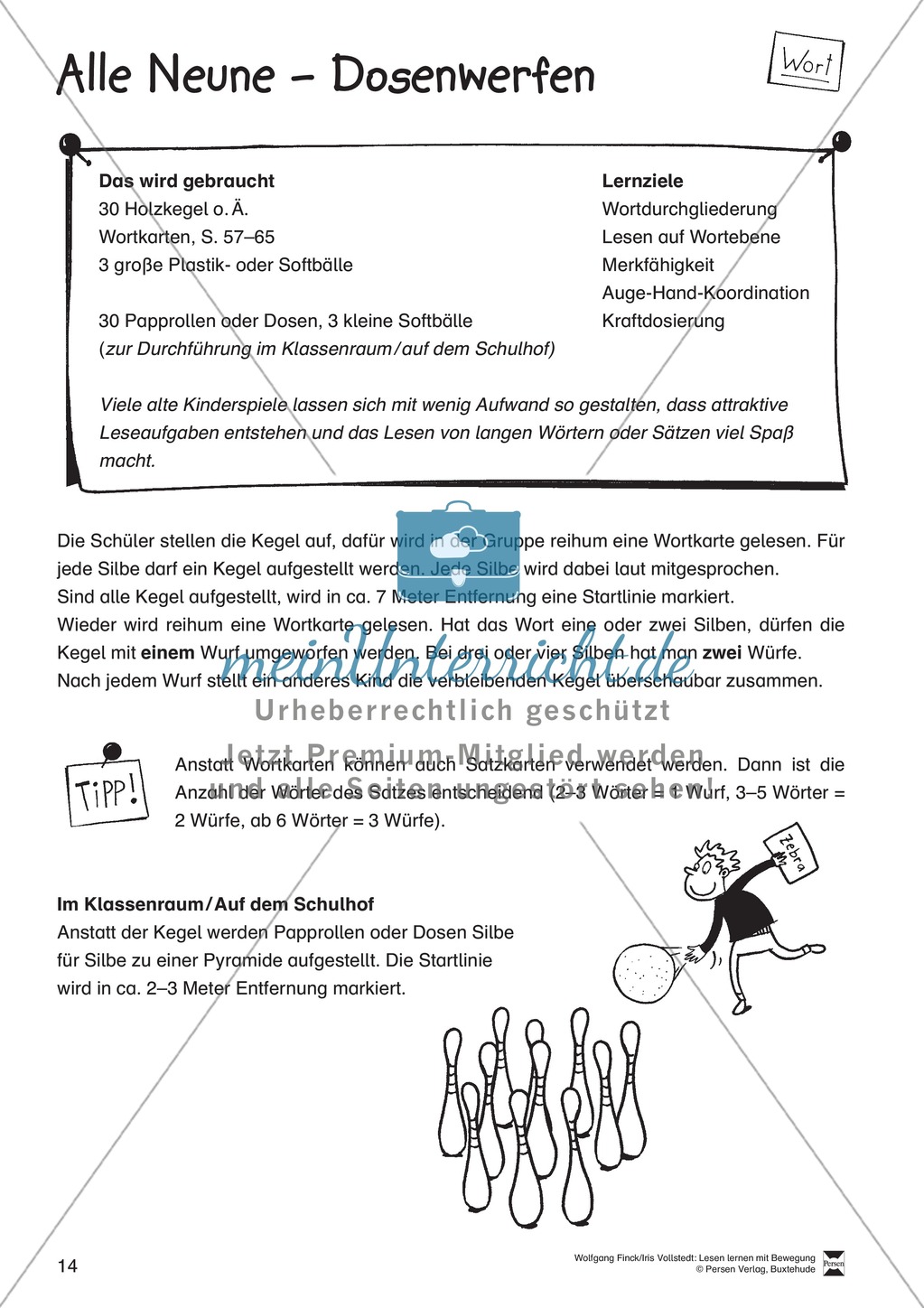 Lesen lernen mit Bewegung: "Wortebene" - Anleitungen + Aufgaben + Material Preview 4