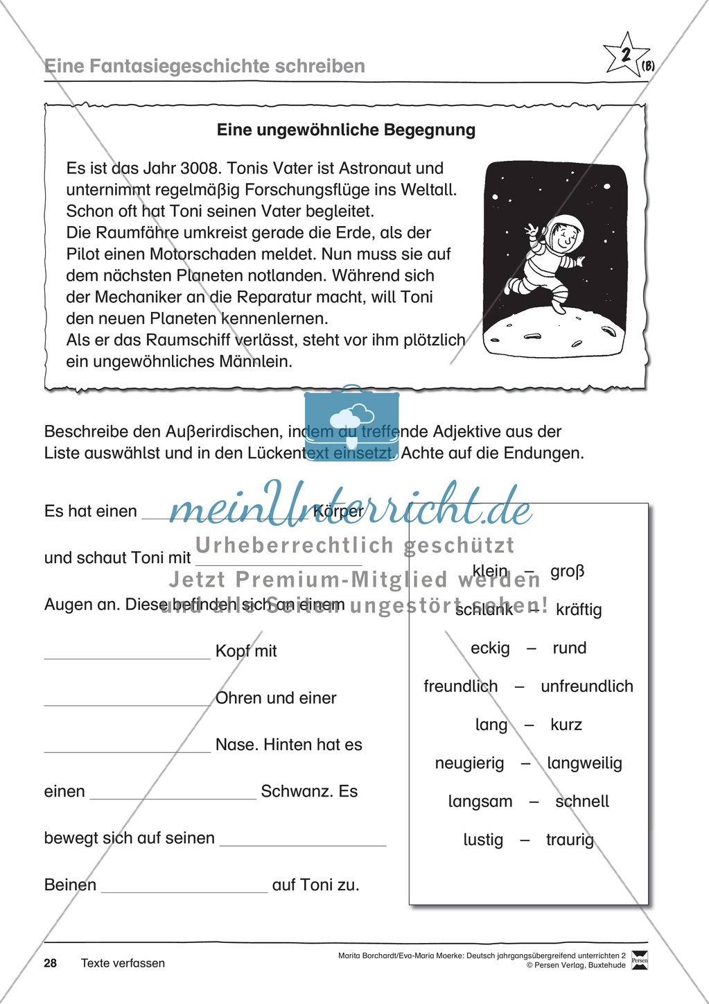 JÜL - Drei Differenzierungsstufen: "Auf zu den Sternen" - Einführung + Arbeitsblätter + Aufgaben + Lernkontrolle Preview 24