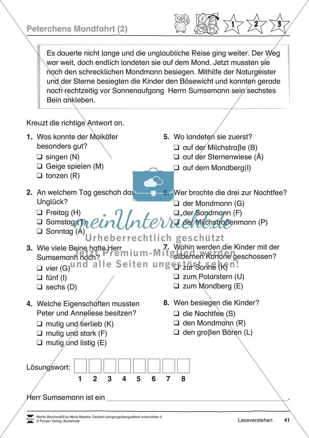 JÜL - Drei Differenzierungsstufen: "Auf zu den Sternen" - Einführung + Arbeitsblätter + Aufgaben + Lernkontrolle Preview 37