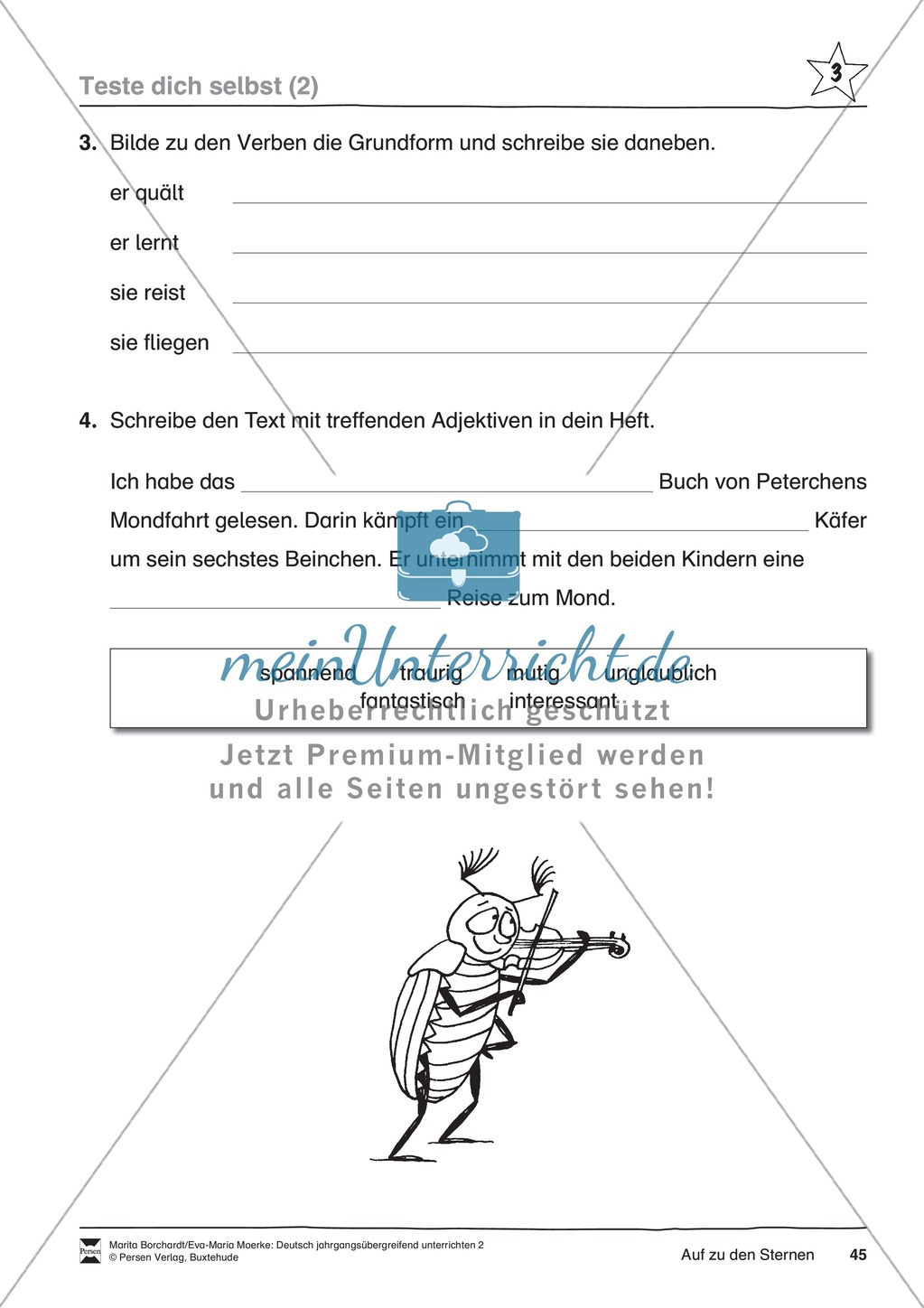JÜL - Drei Differenzierungsstufen: "Auf zu den Sternen" - Einführung + Arbeitsblätter + Aufgaben + Lernkontrolle Preview 41