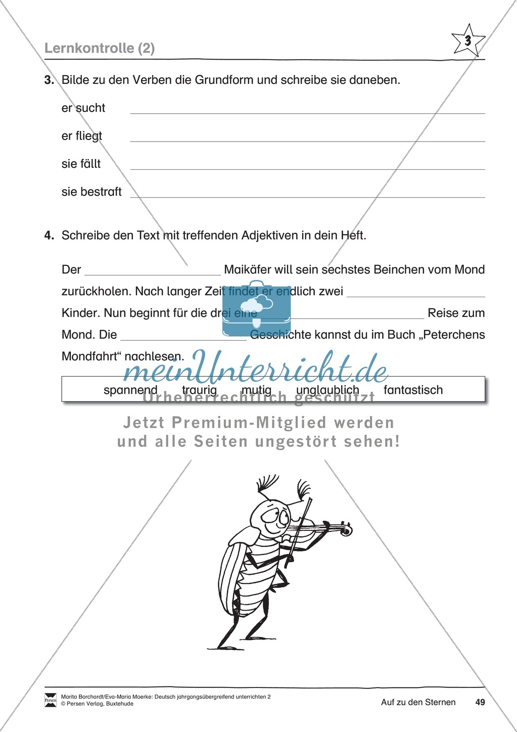 JÜL - Drei Differenzierungsstufen: "Auf zu den Sternen" - Einführung + Arbeitsblätter + Aufgaben + Lernkontrolle Preview 45
