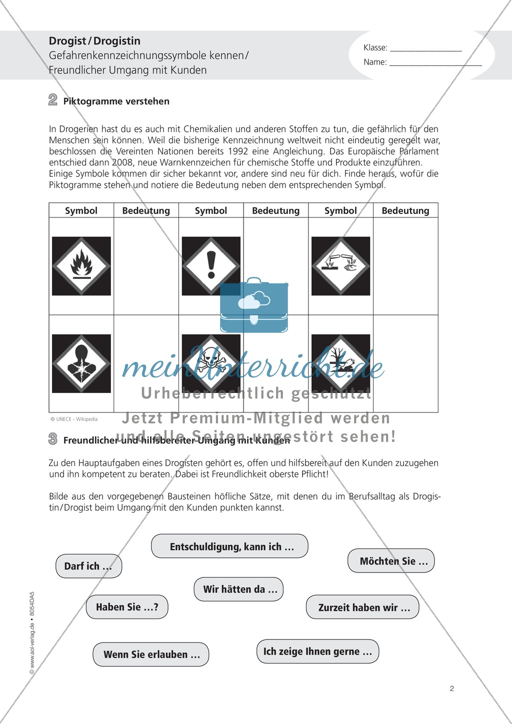 Deutsch-Aufgaben aus dem Alltag - Arbeiten in der Drogerie: Übungen und Lösung Preview 2