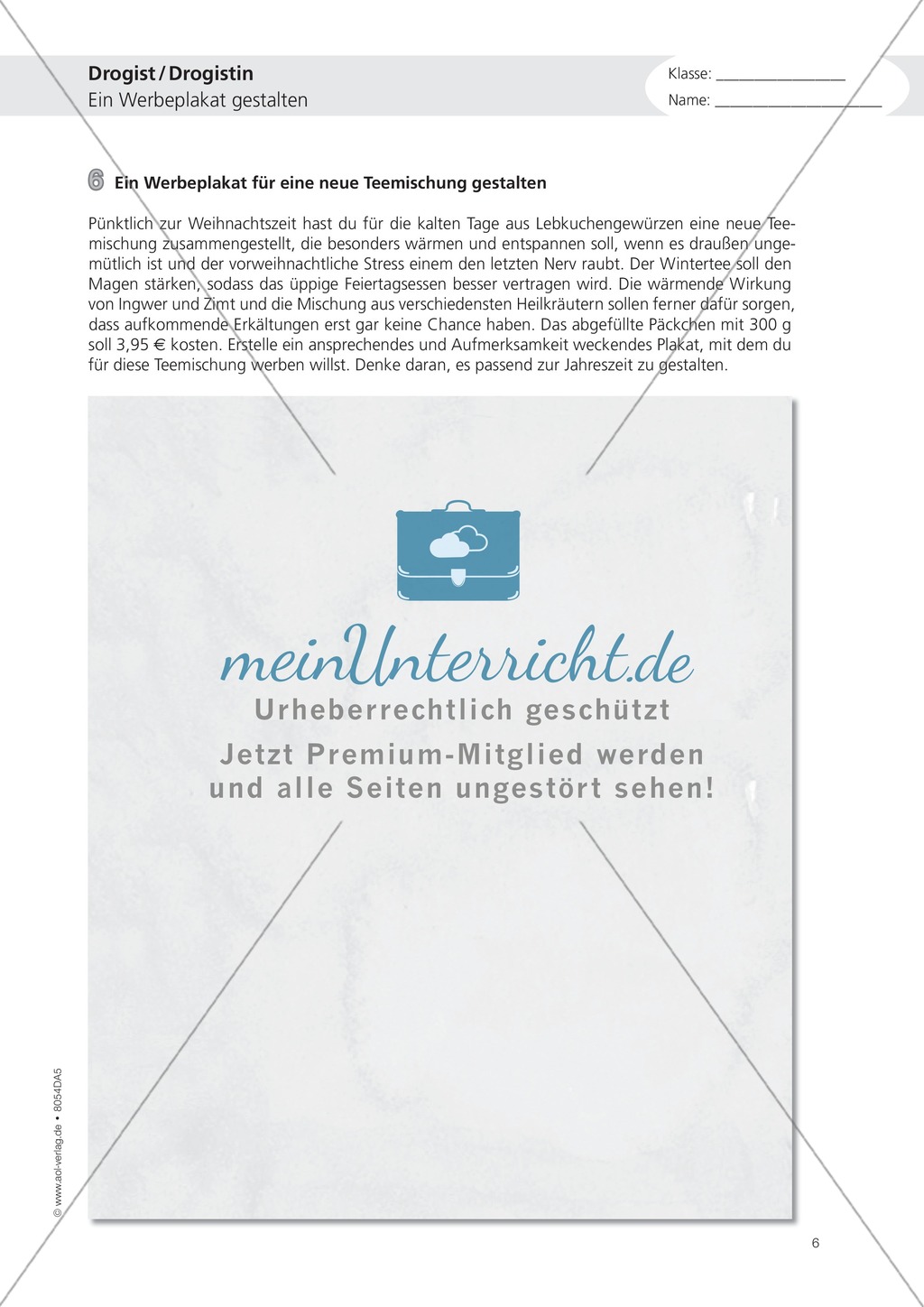 Deutsch-Aufgaben aus dem Alltag - Arbeiten in der Drogerie: Übungen und Lösung Preview 6