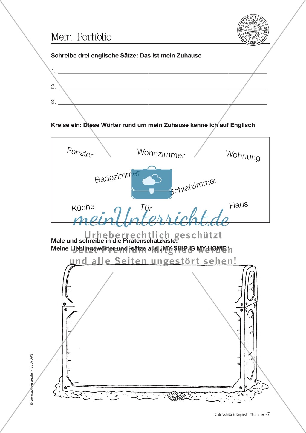 Erste Schritte in Englisch - At home: Übungen und Lösung Preview 7