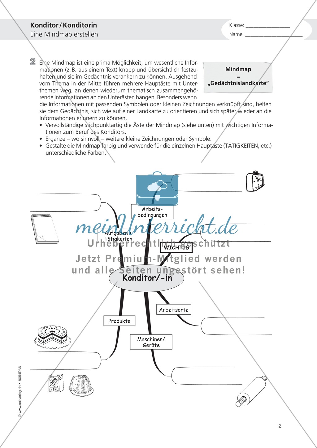 Deutsch-Aufgaben aus dem Alltag - Arbeiten in der Konditorei: Übungen und Lösung Preview 2