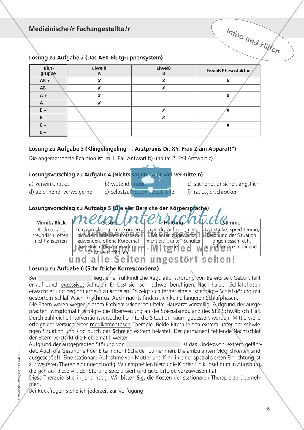 Deutsch-Aufgaben aus dem Alltag - Arbeiten in der Arztpraxis: Übungen und Lösung Preview 6