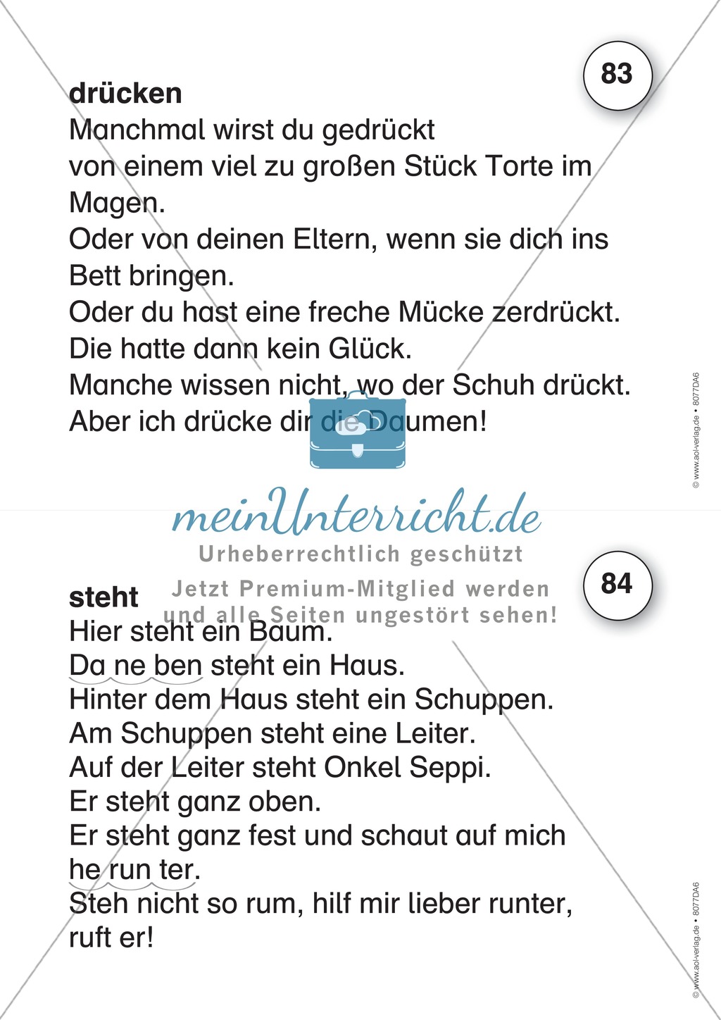 Der Lese-Trainer - Stufe 6 (längere Texte): Arbeitsblätter + Urkunde Preview 2