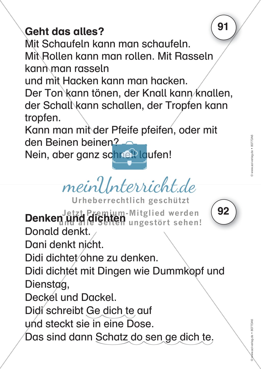 Der Lese-Trainer - Stufe 6 (längere Texte): Arbeitsblätter + Urkunde Preview 6
