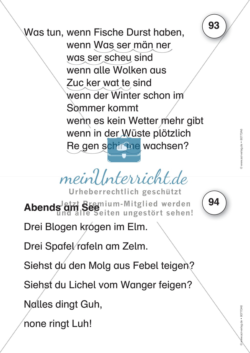 Der Lese-Trainer - Stufe 6 (längere Texte): Arbeitsblätter + Urkunde Preview 7