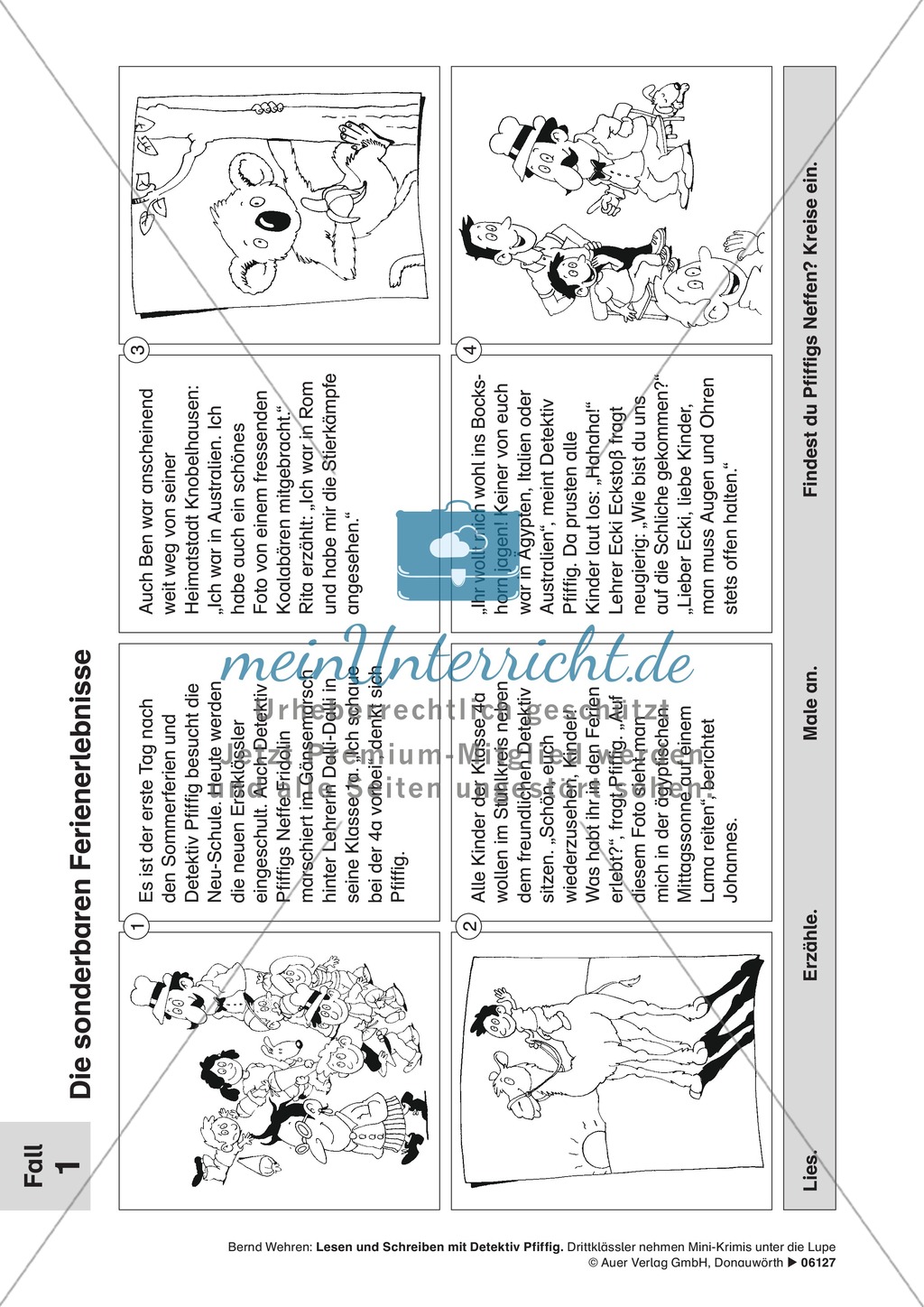 Lese- und Schreibförderung: Texte, Aufgabenblätter und Lösungen Preview 1