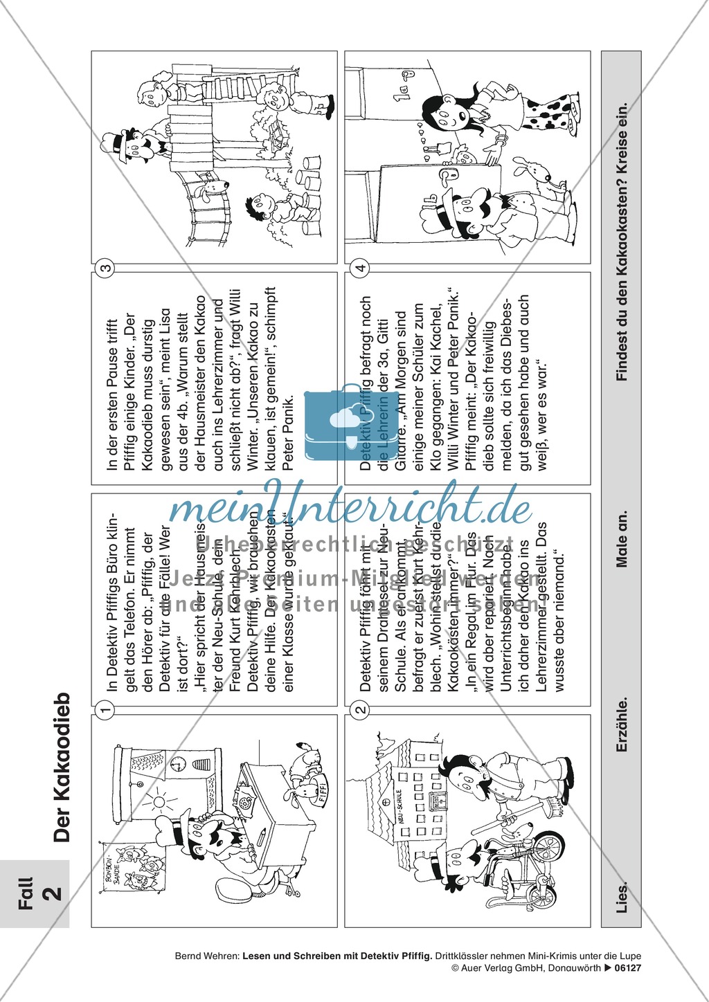 Lese- und Schreibförderung: Texte, Aufgabenblätter und Lösungen Preview 3