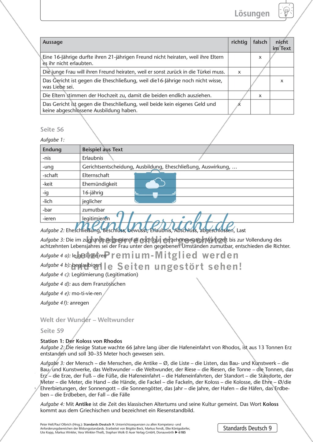 Textarbeit Eheschließung und Liebe: Karikatur, Text, Arbeitsblätter und Lösungen Preview 7