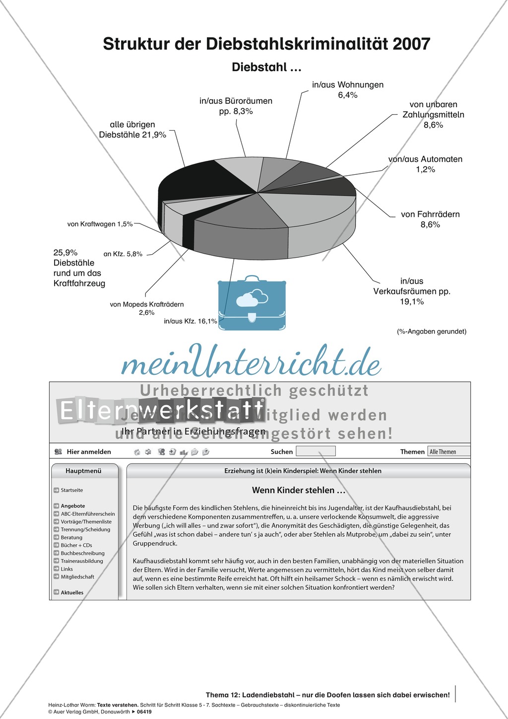 Textverständnis Training: Text, Arbeitsblätter und Lösungsblatt Preview 2