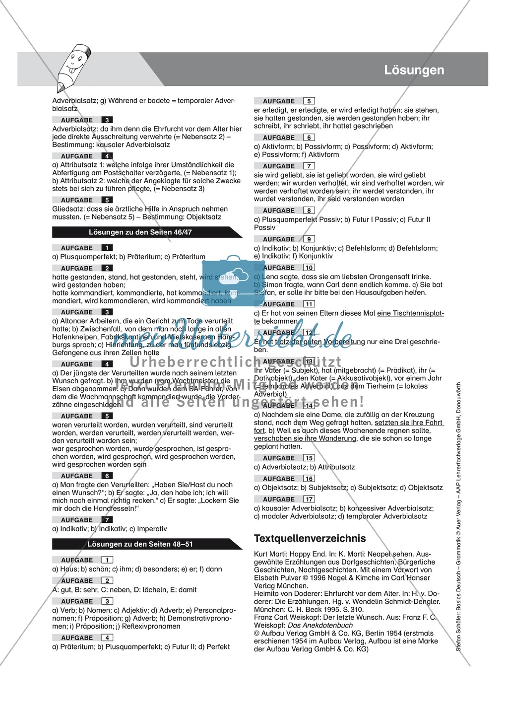 Basics Grammatik: Evaluationsbogen mit Aufgaben + Lösungen Preview 5