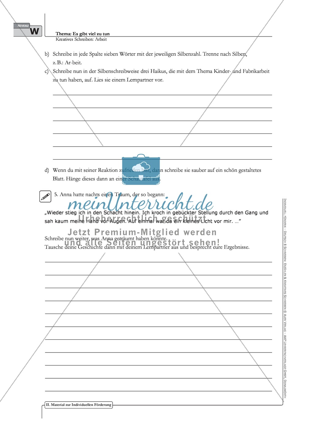Kreatives Schreiben: Material zur individuellen Förderung: Aufgaben und Lösungsvorschläge Preview 12