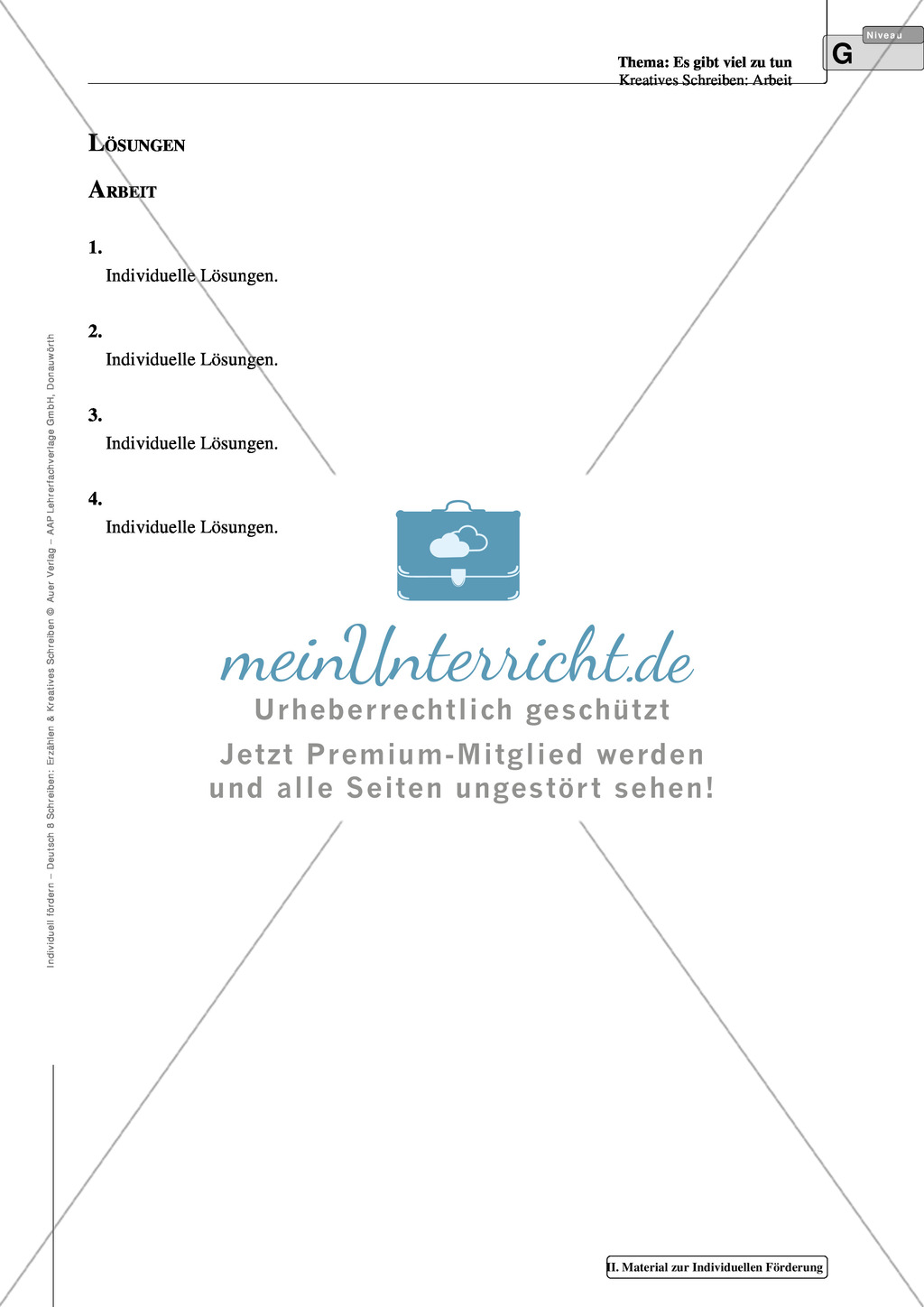 Kreatives Schreiben: Material zur individuellen Förderung: Aufgaben und Lösungsvorschläge Preview 13