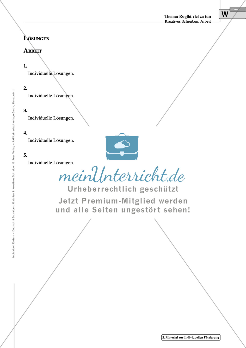 Kreatives Schreiben: Material zur individuellen Förderung: Aufgaben und Lösungsvorschläge Preview 15