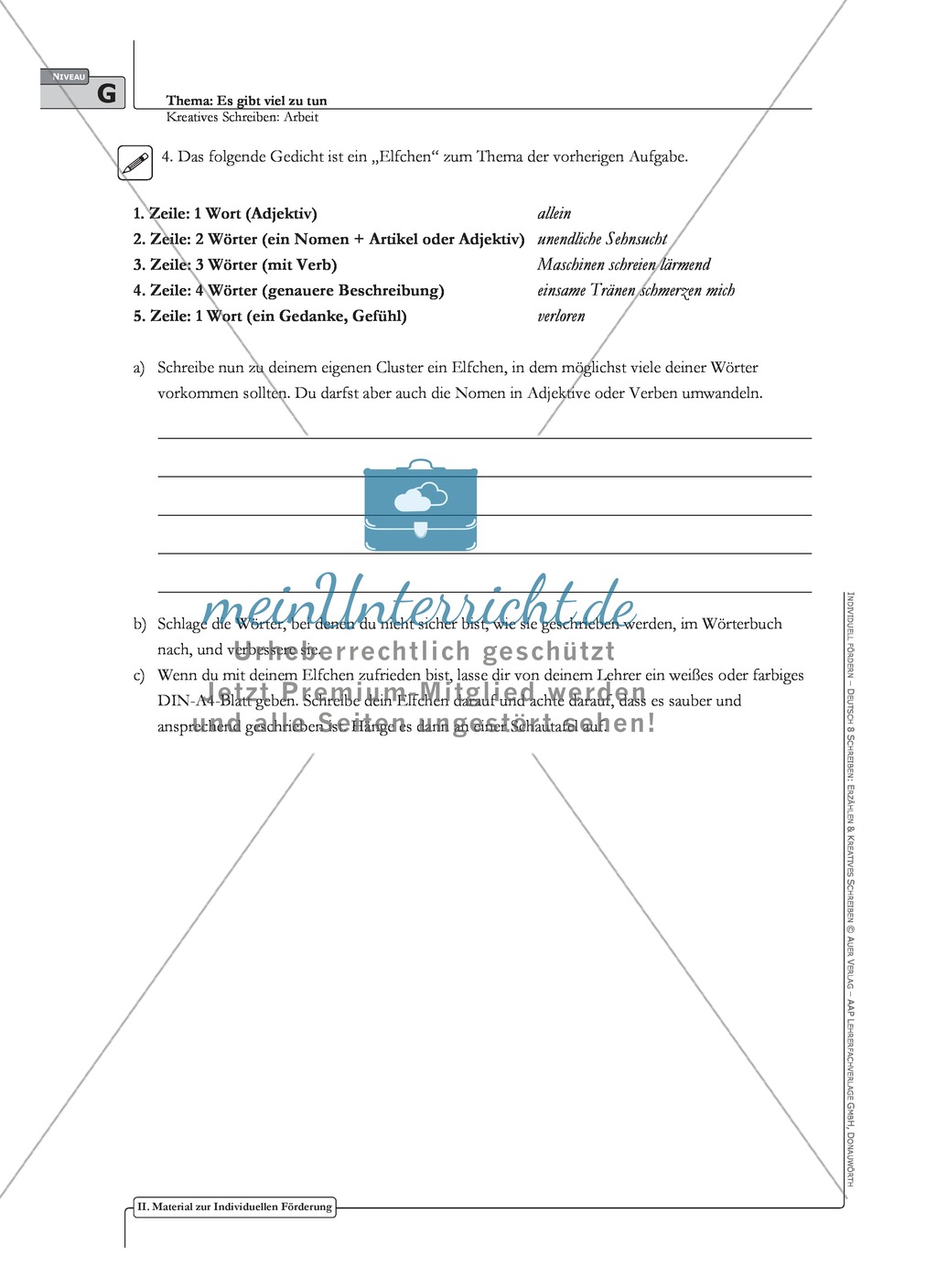 Kreatives Schreiben: Material zur individuellen Förderung: Aufgaben und Lösungsvorschläge Preview 4
