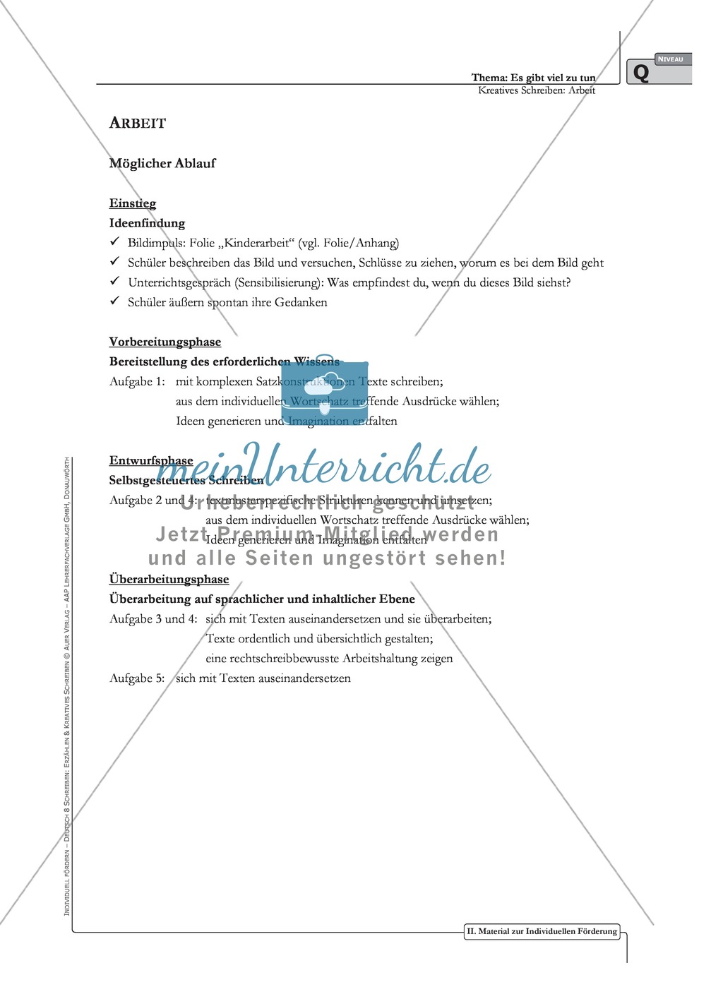 Kreatives Schreiben: Material zur individuellen Förderung: Aufgaben und Lösungsvorschläge Preview 5