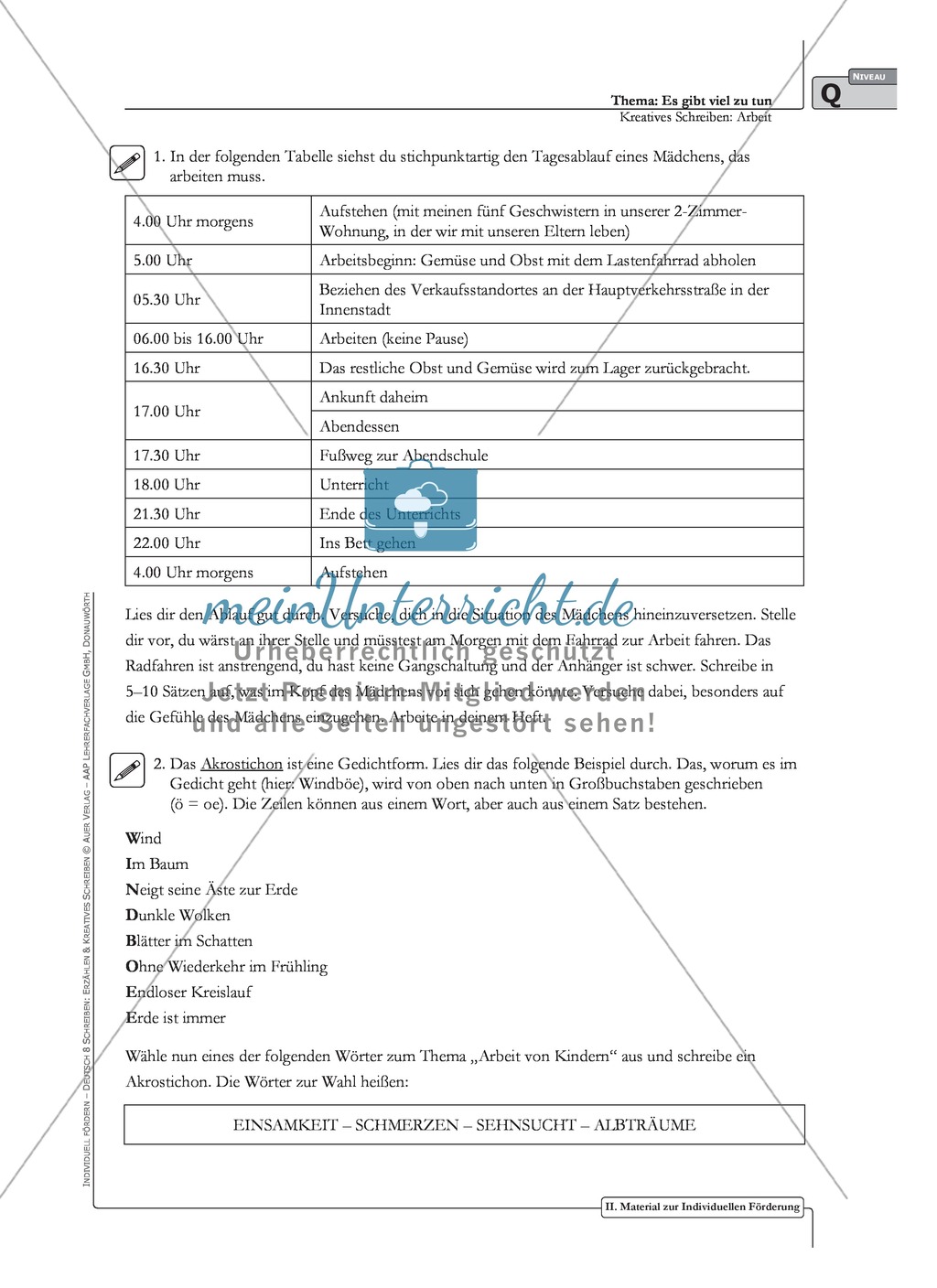 Kreatives Schreiben: Material zur individuellen Förderung: Aufgaben und Lösungsvorschläge Preview 7