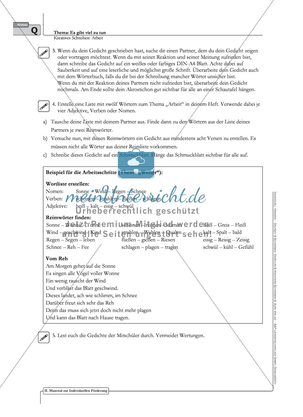 Kreatives Schreiben: Material zur individuellen Förderung: Aufgaben und Lösungsvorschläge Preview 8