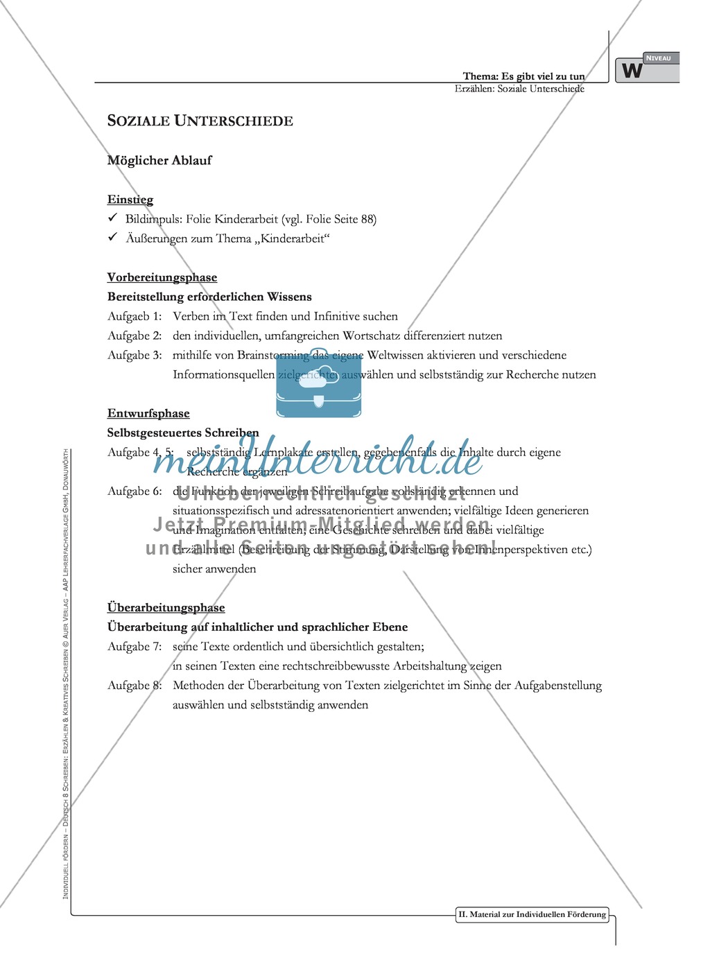 Erzählen zu sozialen Unterschieden: Material zur individuellen Förderung mit Arbeits- und Lösungsvorschlägen Preview 10