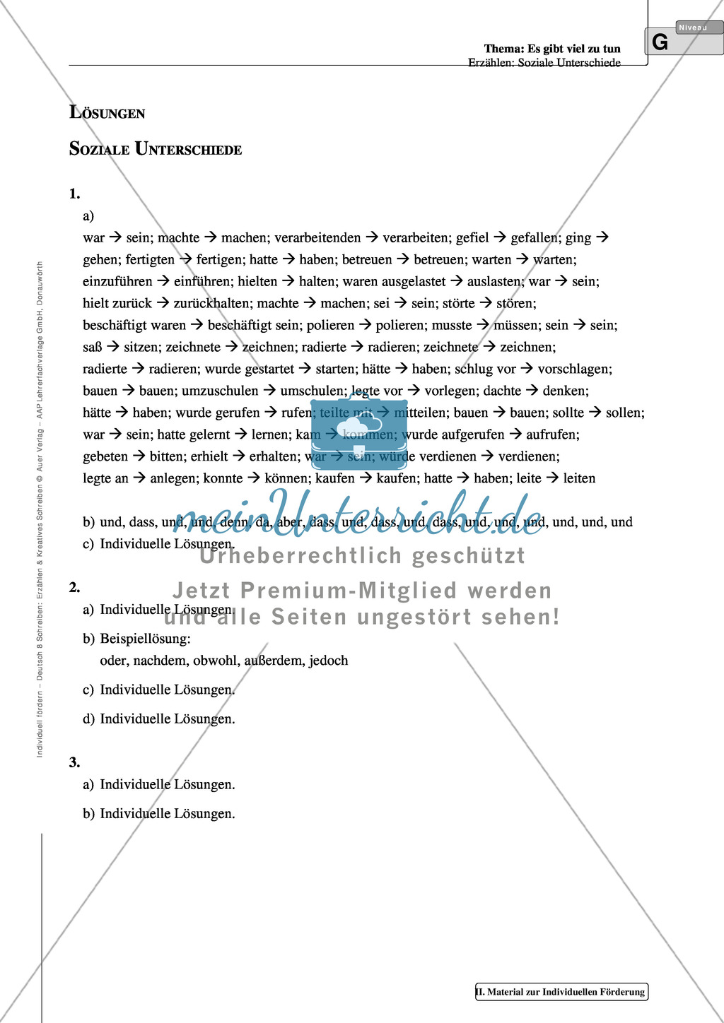Erzählen zu sozialen Unterschieden: Material zur individuellen Förderung mit Arbeits- und Lösungsvorschlägen Preview 13