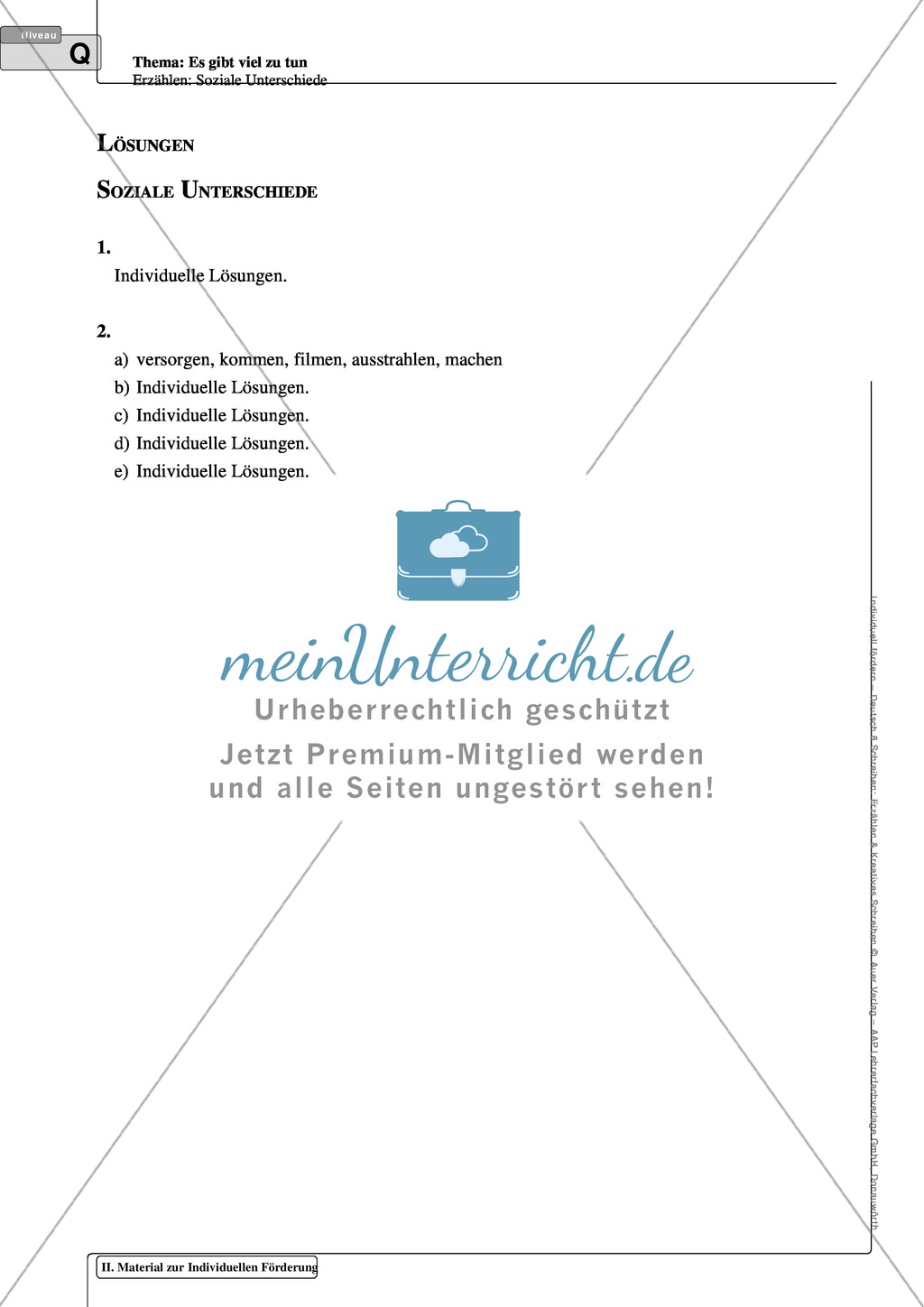 Erzählen zu sozialen Unterschieden: Material zur individuellen Förderung mit Arbeits- und Lösungsvorschlägen Preview 14