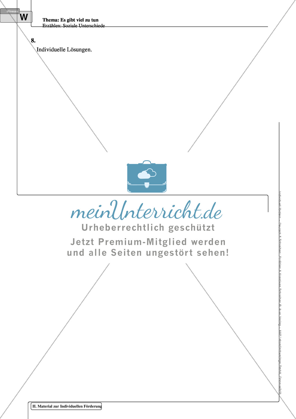 Erzählen zu sozialen Unterschieden: Material zur individuellen Förderung mit Arbeits- und Lösungsvorschlägen Preview 16