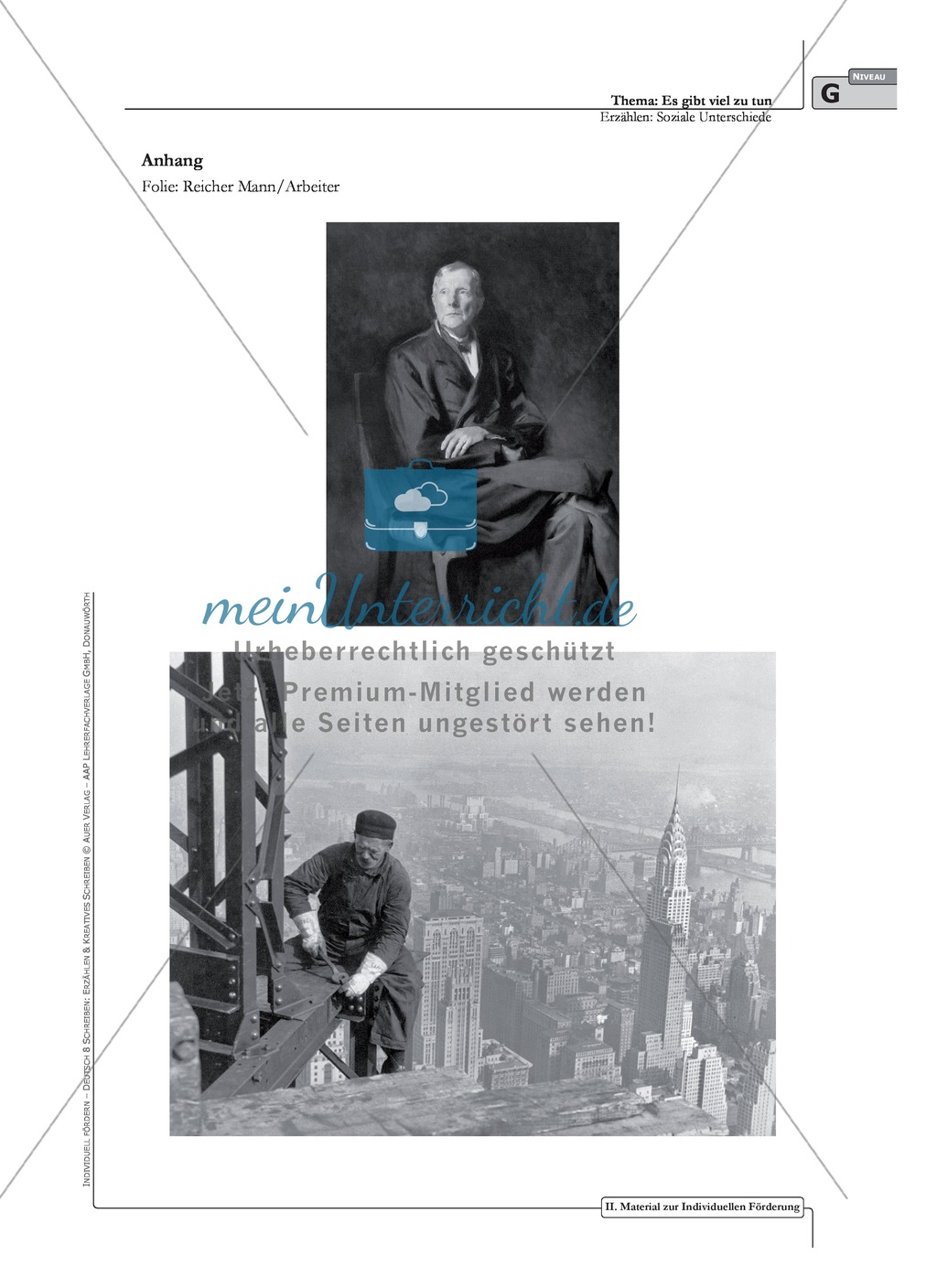Erzählen zu sozialen Unterschieden: Material zur individuellen Förderung mit Arbeits- und Lösungsvorschlägen Preview 2