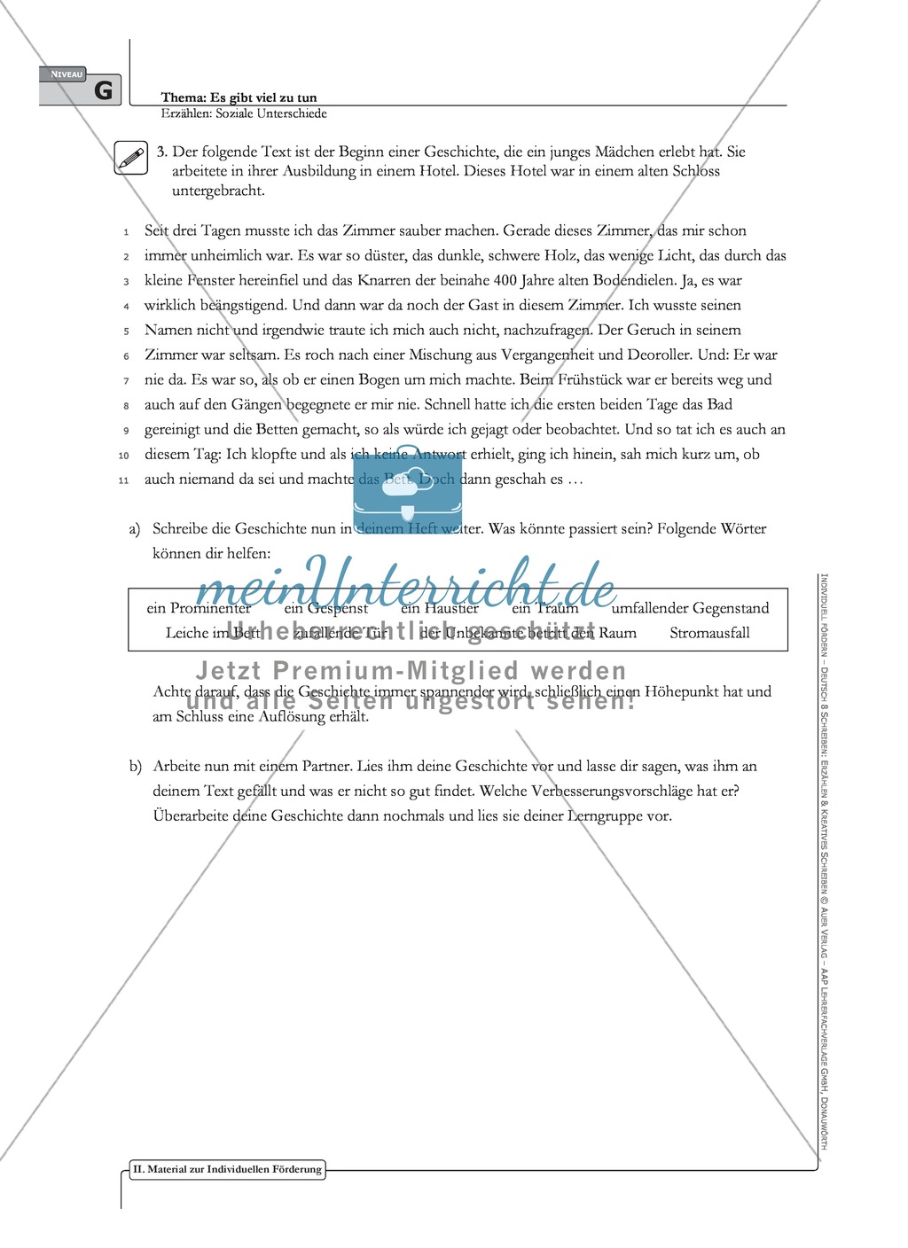 Erzählen zu sozialen Unterschieden: Material zur individuellen Förderung mit Arbeits- und Lösungsvorschlägen Preview 5