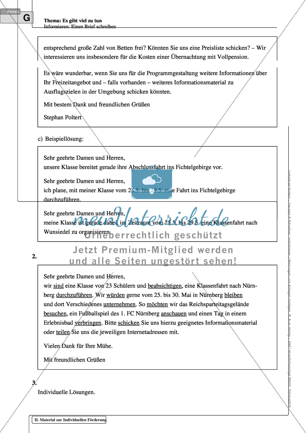 Einen Brief schreiben: Material zur individuellen Förderung mit Übungen und Lösungen Preview 15