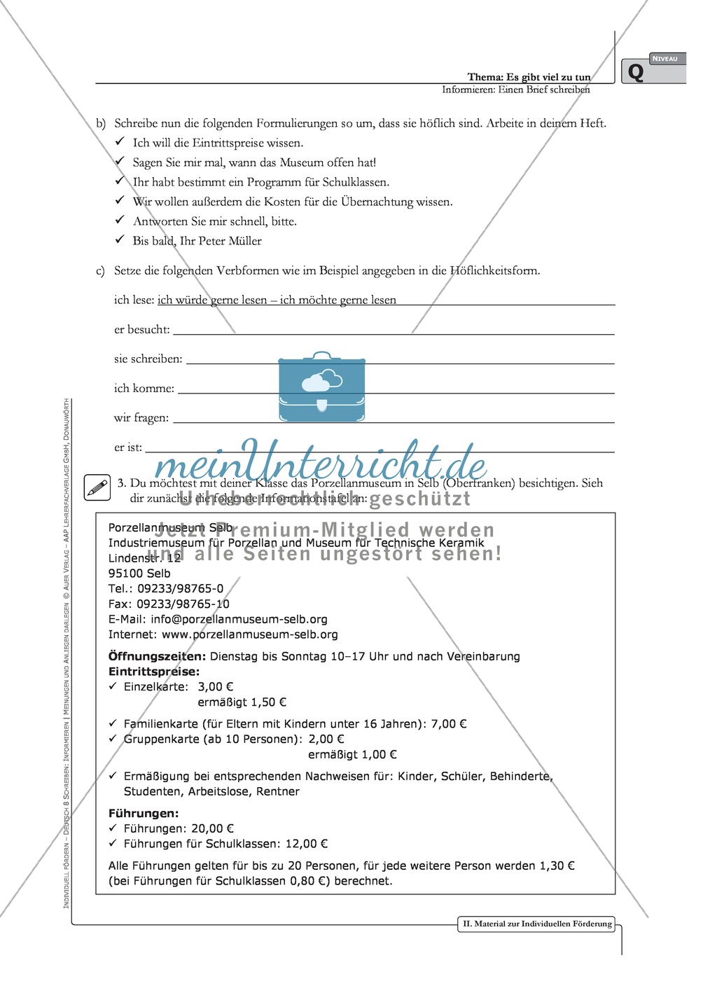 Einen Brief schreiben: Material zur individuellen Förderung mit Übungen und Lösungen Preview 7
