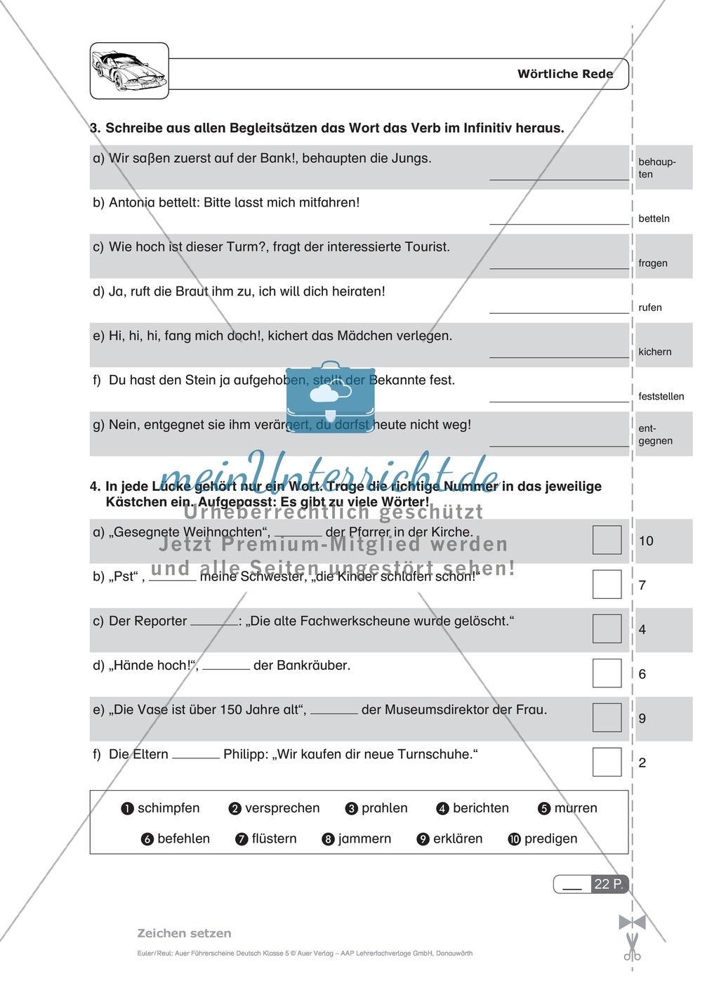 Zeichensetzung: Schnell-Tests Preview 12