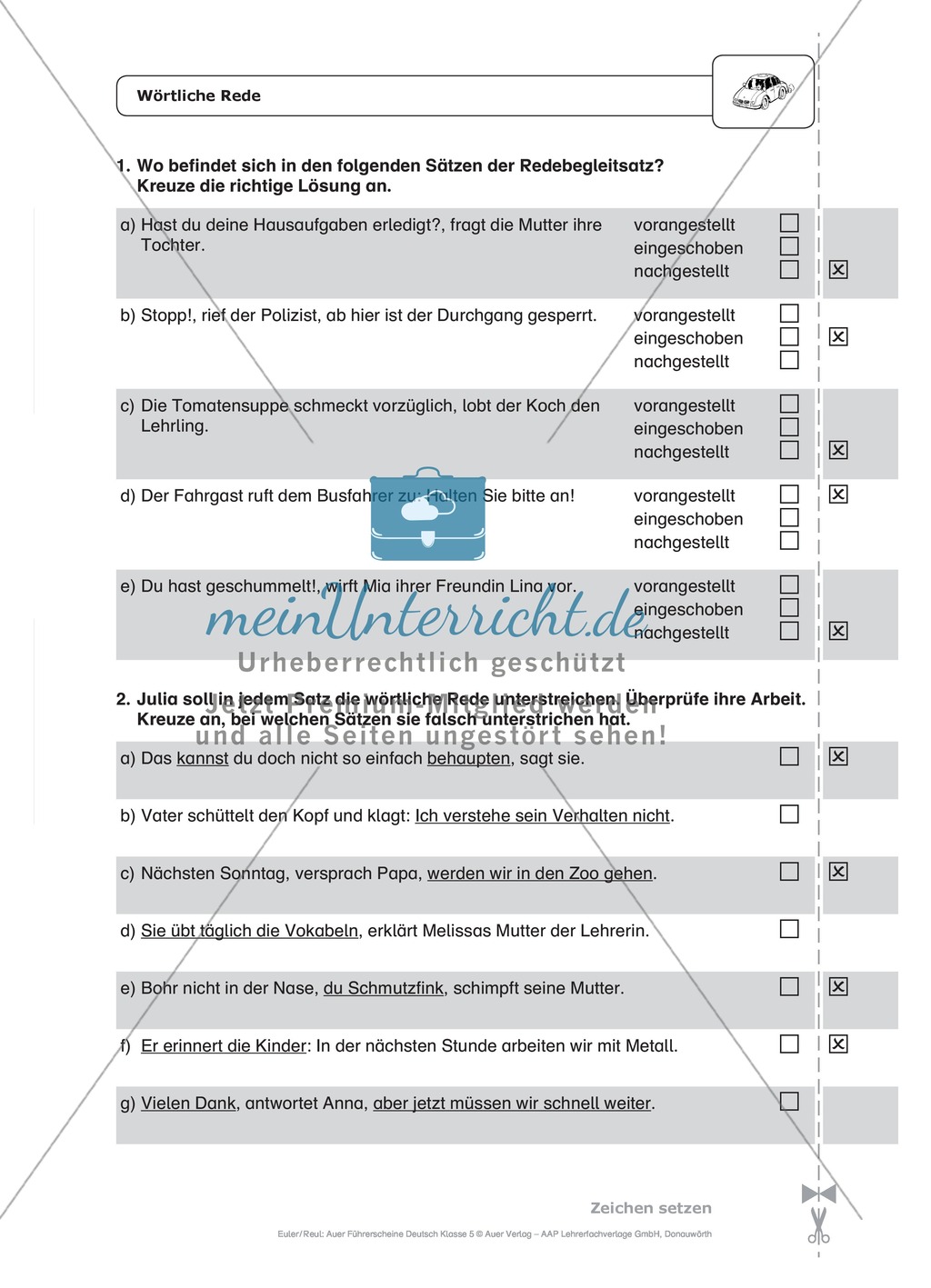 Zeichensetzung: Schnell-Tests Preview 9