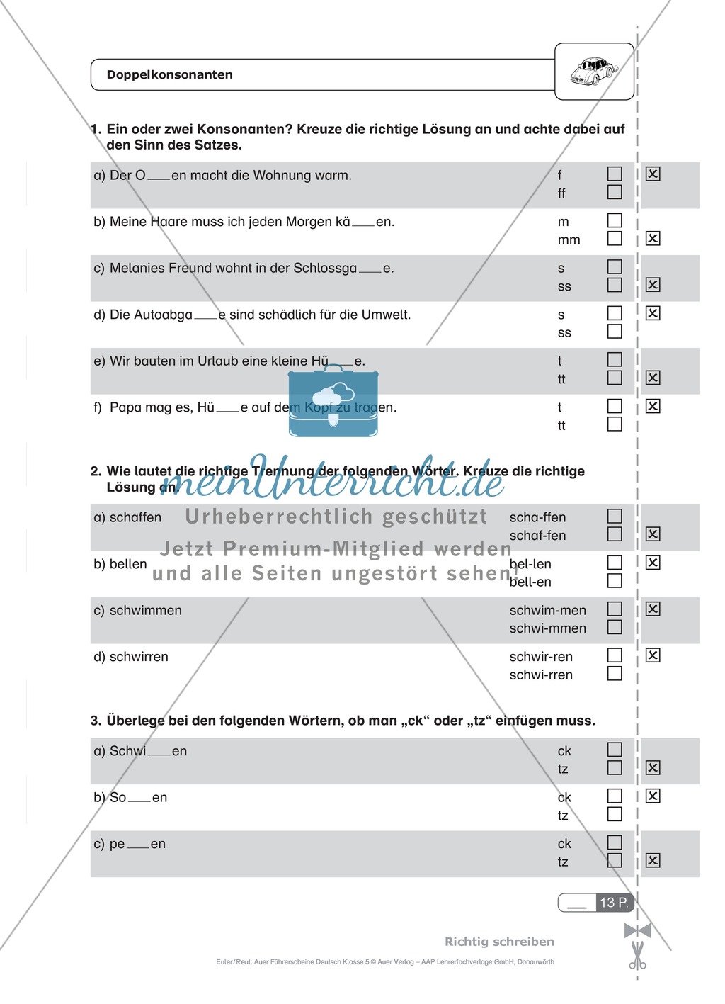 Rechtschreibung, Silbentrennung: Schnell-Tests Preview 1