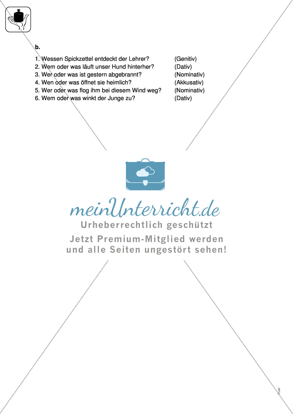 Wortarten und Kasus bestimmen: Klassenarbeit und Lösung Preview 5