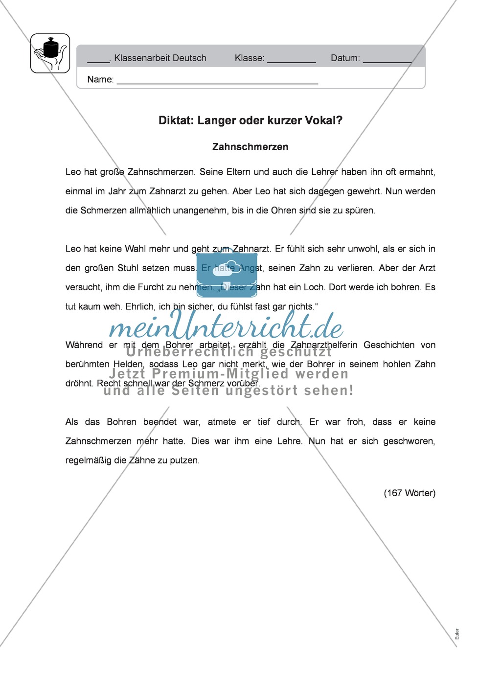 Lange und kurze Vokale, Thema