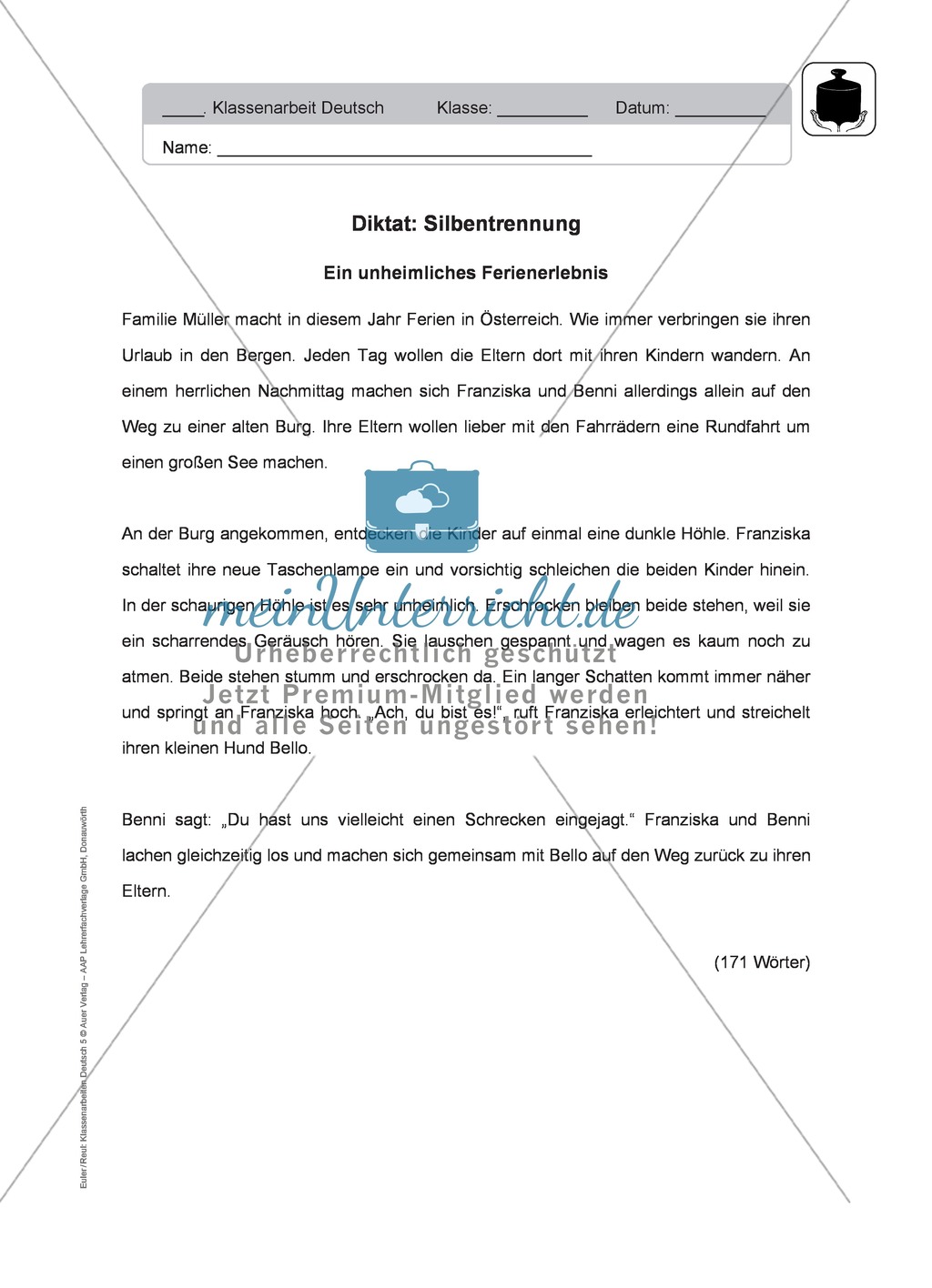 Silbentrennung, Thema