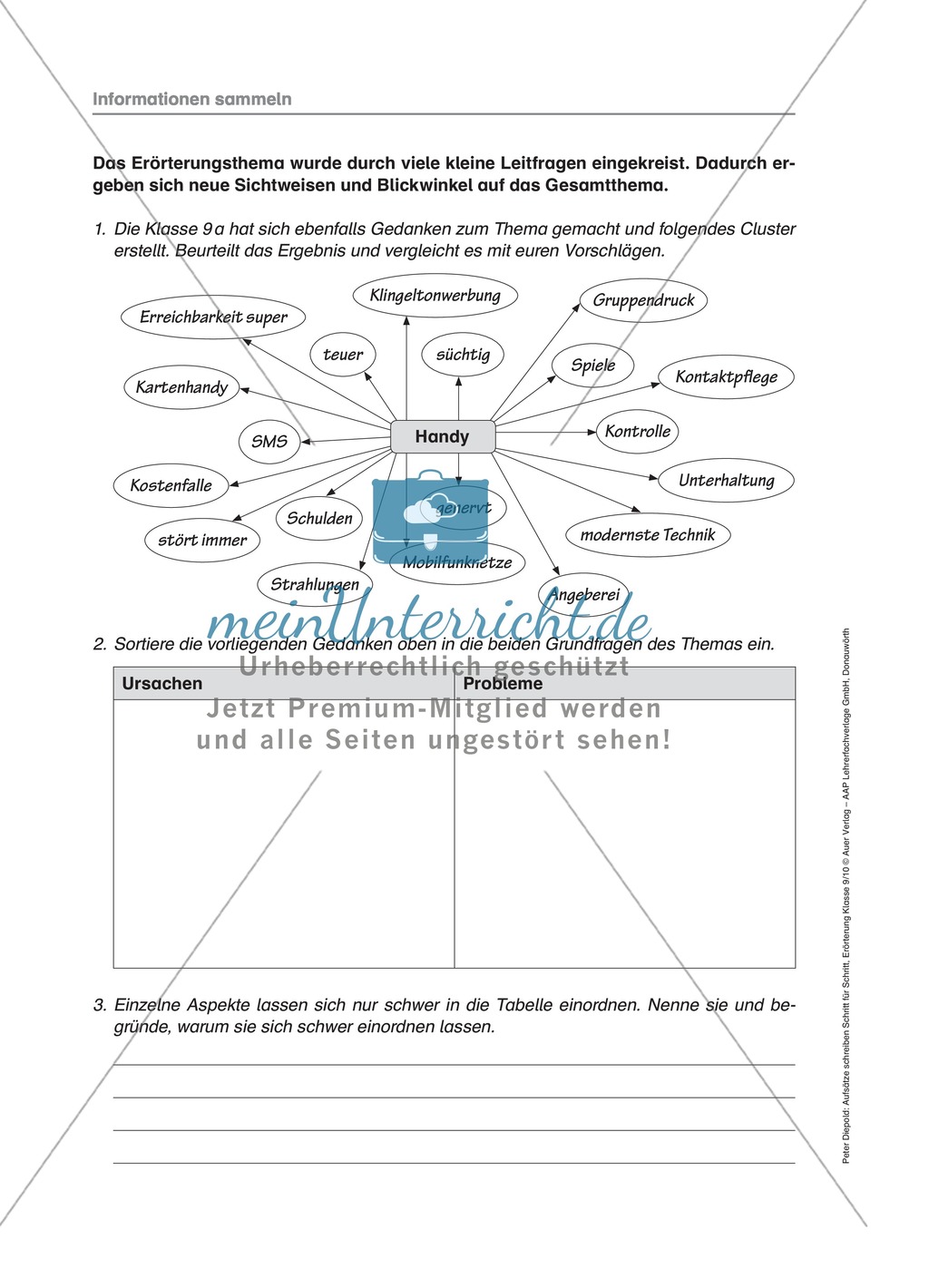 Information sammeln: Erörterung + Lösungen Preview 3