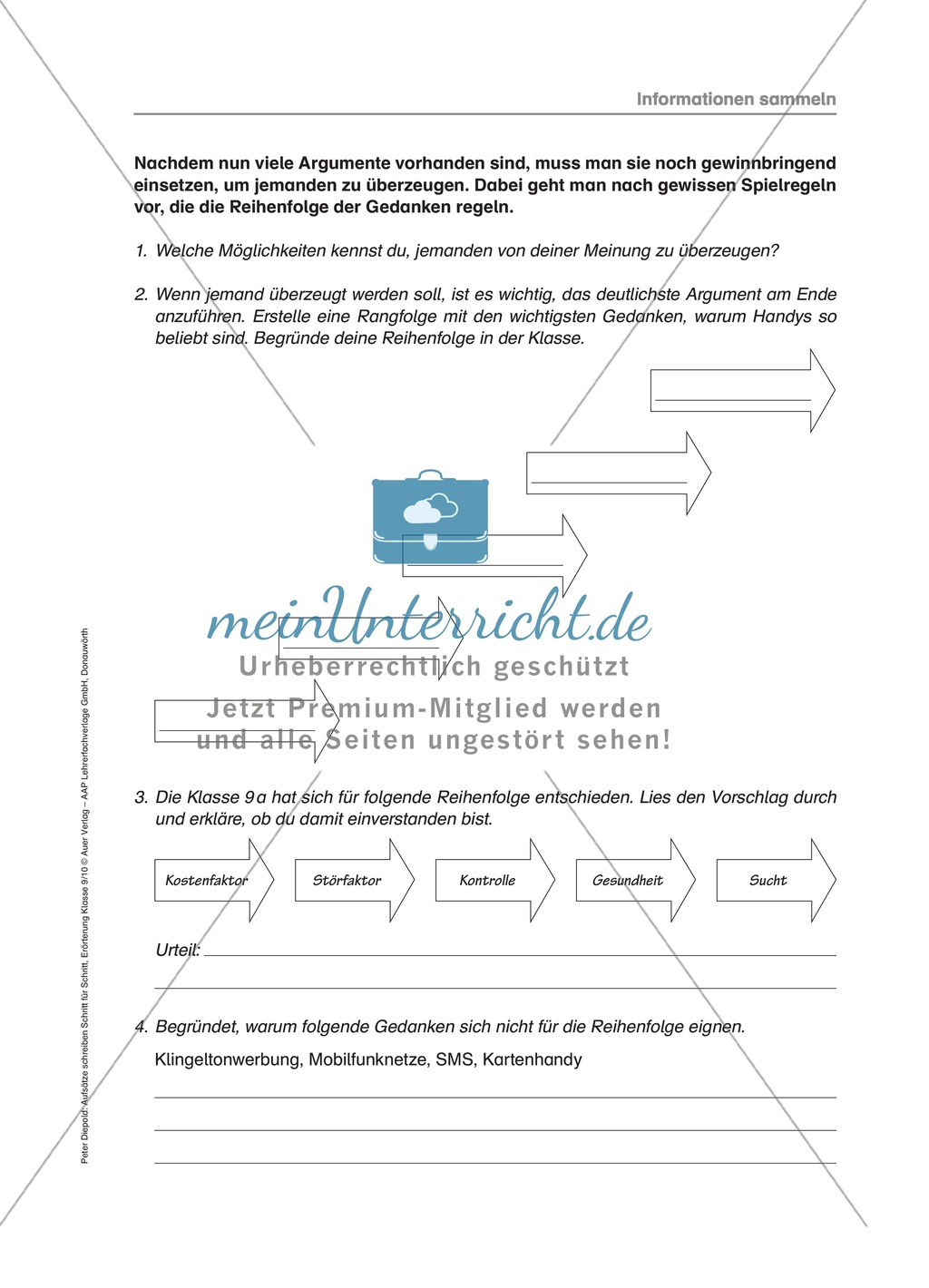 Information sammeln: Erörterung + Lösungen Preview 4